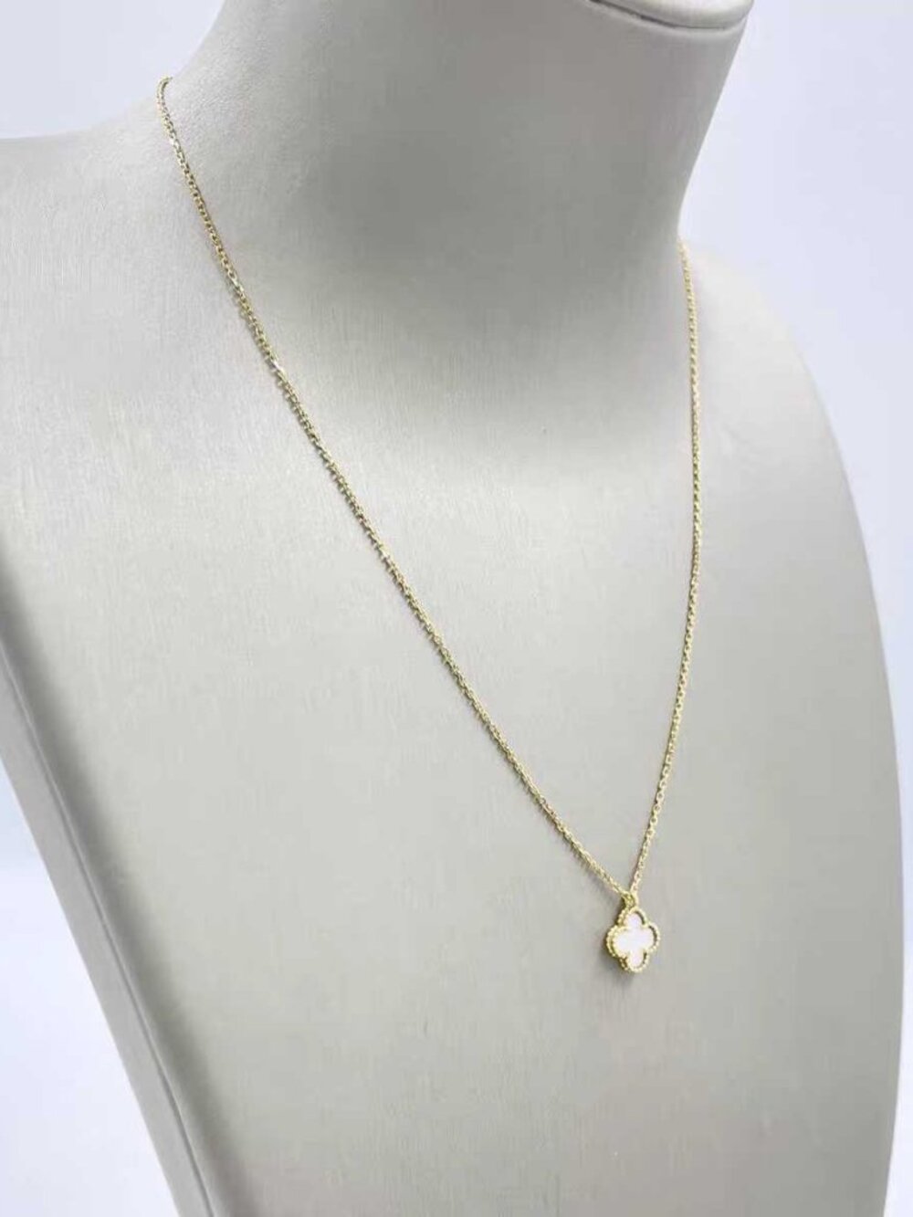 Van Cleef & Arpels Sweet Alhambra Pendant Necklace 18K MOP